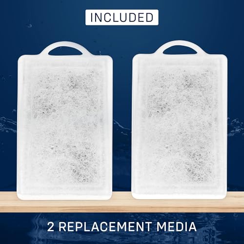 Image of SubstrateSource Mighty Aquarium Filter HOB Replacement Media - Replacement for Fish Tank Filters, Hang-on-Back Small Aquarium Filter Replacement Filter Cartridge, L MG12 Replacement Cartridge, 2-Pack