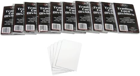 (10) Packs of BCW Brand Trading Card Divider Cards(100 Dividers Total)