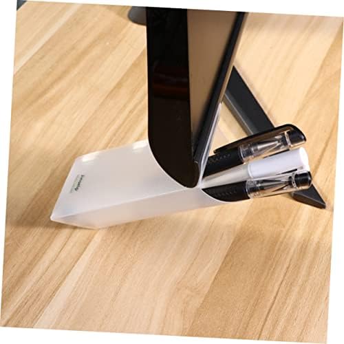 NUOBESTY 5 adet kalem kutusu, hafif plastik, kalem kutusu, yazı gereçleri, saklama kutusu, yapışkan kalem kutusu, bilgisayar ekranı destekli - Görsel 4