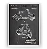  Vespa Scooter 1949 - Patent Poster Moped Motorbike Motorcycle Giclee Print Art Decor Décoration Cadeau Gift - Frame Not Included
