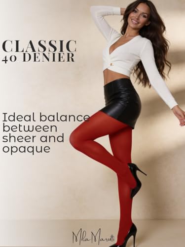 Image of Mila Marutti Women's Tights Semi Opaque Stockings for Women | Semi Sheer Pantyhose Nylons | Made in EU