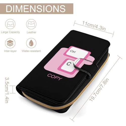 Ctrl C Copy Keyboard Long Wallet for Women Men Purses Coin Pouch Credit Card Holder Organizer2