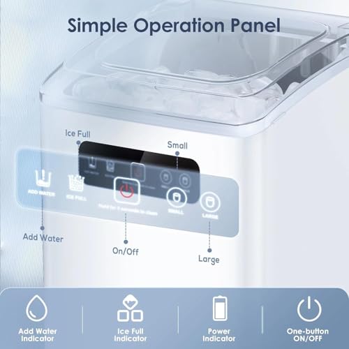 Eiswürfelmaschine Arbeitsplatte, automatische Selbstreinigung, 2 Kugeleisgrößen, 12 kg/24 h, geräuscharm, tragbar, klein, transparent, Eiswürfelbereiter für Zuhause, Küche, Büro