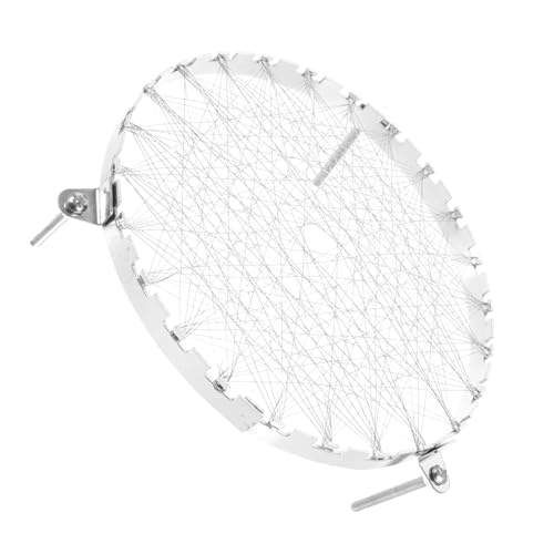 Ciieeo 2St Gasherd-Nickel-Drahtgeflecht gaskocher zubehör kolodialesilber Bratpfanne aus Edelstahl Gasherd Netz Stativ Pizzakocher Feuer konzentrierter Kreis Gasherd Ring Liner Topfregal – Bild 3