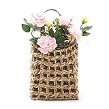 LGENHOOM Wall Hanging Basket Decorative Boho Mounted Organizer Dried Flower Plants Front Door Basket for Garden Farmhouse Home