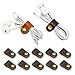 FIBOUND 10pcs Earphone Winder Leather Cable Straps,Cable Ties Leather Cord Organizer,USB Cable Clips,Earphone Winder with Leather Handmade