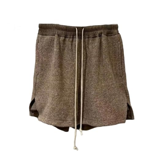 Short en laine pour femme chaud avec cordon de serrage et ourlet fendu