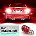 Arwrilt 5 PCS 7443 Light Bulbs, T20 Dual Wire Plug and Play 7443 Brake Light Bulb, 7443 Miniature Bulb Tail Light Bulb, 12V 21/5W Reverse Light Bulb, Lighting Replace for Cars, Trucks, SUVs (Red)