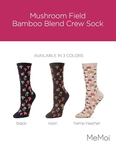 MeMoi Mushroom Field Rayan Blend Crew Sock2