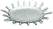 HomeRoots Stainless Steel Silver Hammered Splash Design Serving Tray