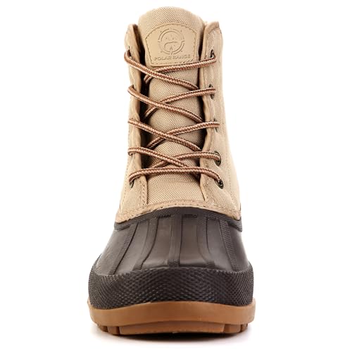 Mens Cold Weather Duck Toe Snow Boots, Waterproof Insulated Winter Boots, Lace Up Comfort, Sizes 8-134