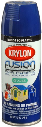 Krylon K02326007 Fusion for Plastic, Gloss Navy, 12 oz. Krylon K02326007 Fusion for Plastic, Gloss Navy, 12 oz.