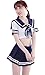 Price comparison product image Aedericoe Schoolgirl Outfit Lingerie Japanese Student Uniform Cosplay Costume with Socks