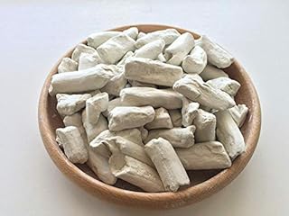 WHITE Pressed clay chunks natural for eating (food), 4 oz (110 g)