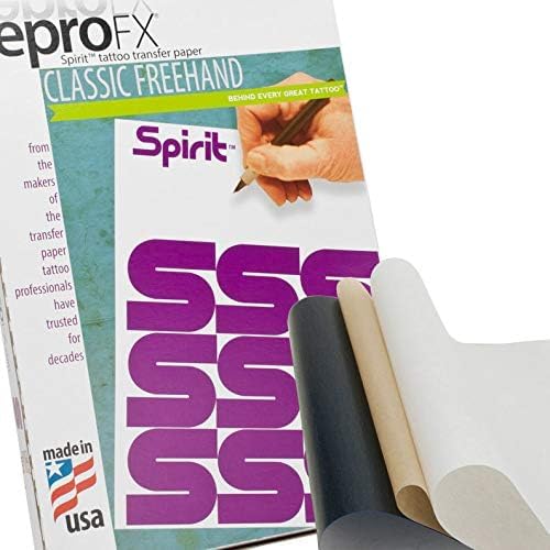 Carta trasferimento stencil spirit per tatuaggio Repro FX Freehand manuale 10 fogli