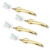 4Pack Funny Fishing Lures for Men Saltwater Fishing Lures Set Metal Jigging Spoons for Bass Fishing Crank Baits Topwater Lures Tackle Gear for Mackerel Striper Bluefish
