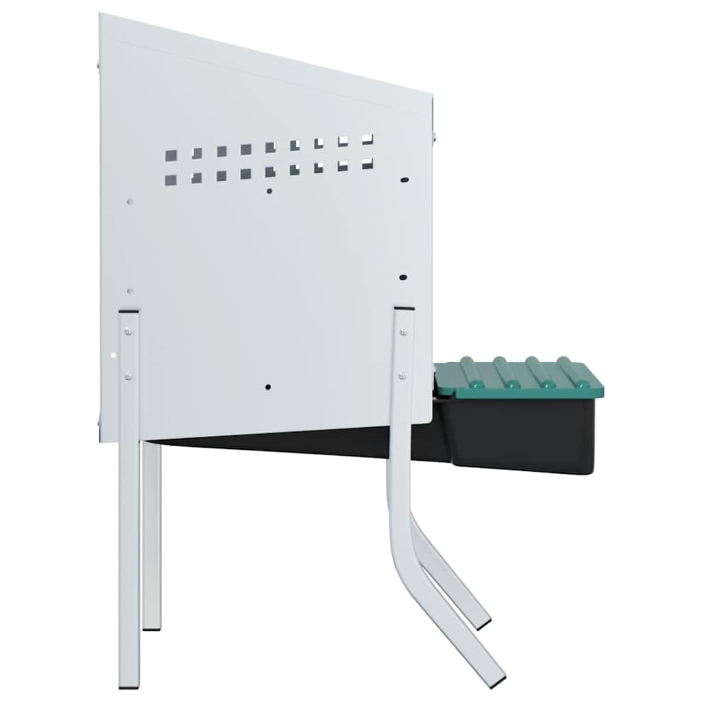 Nidera para gallinas con 1 compartimento con patas de acero galvanizado, ponedora para gallinas ponedoras con tapa elevable y bandeja extraíble, altura ajustable y ventilación integrada