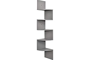 Greenco Corner Wall Shelf for Bedrooms and Boys Room Decor