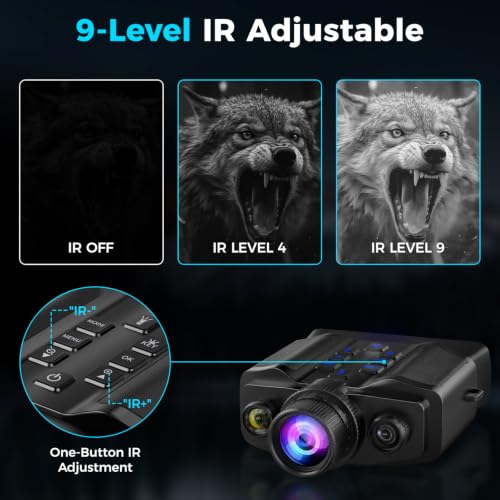 Image of 4K Night Vision Goggles for Adults, 3.99 inch HD Screen, 10000mAh Rechargeable Night Vision Binoculars with 64GB TF Card for Hunting Camping Surveillance