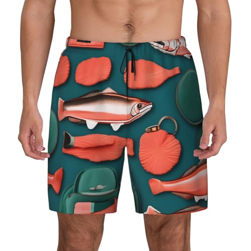 Short de bain saumon léger et respirant pour le beach-volley