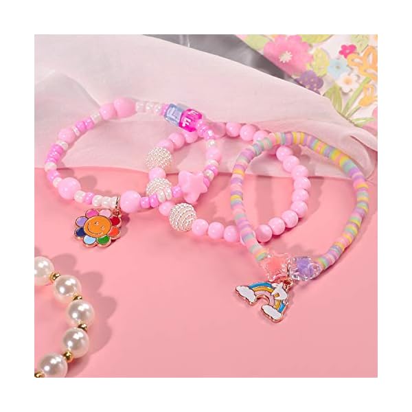 PinkSheep Beads Bracelet Unicorn Bracelet for Kids Girls Charm Bracelet Friendship Bracelet 10 PC Party Favor