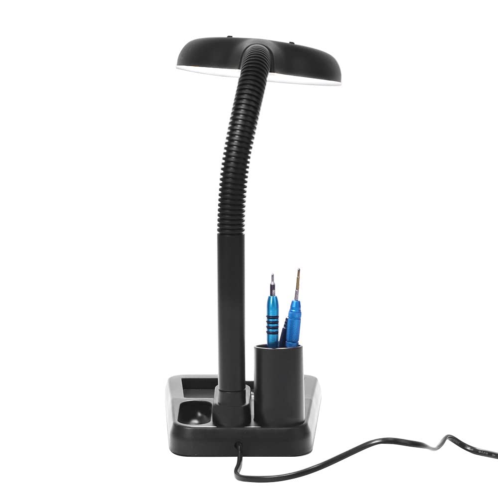 Kit di accessori per microscopio 40 Luci a LED Lampada Lente d'ingrandimento Lente d'ingrandimento illuminata da tavolo Scrivania da lettura Saldatura Lente grande Lente d'ingrandimento illuminata Vet