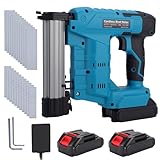 WODHMIEY 18 Gauge Cordless Nail Gun, Electric Brushless Brad Nailer, 2 in 1 Staple Gun/Nailer, Battery Powered with Safety Pin, 2 Modes, Copper Motor for Woodworking Framing Roofing