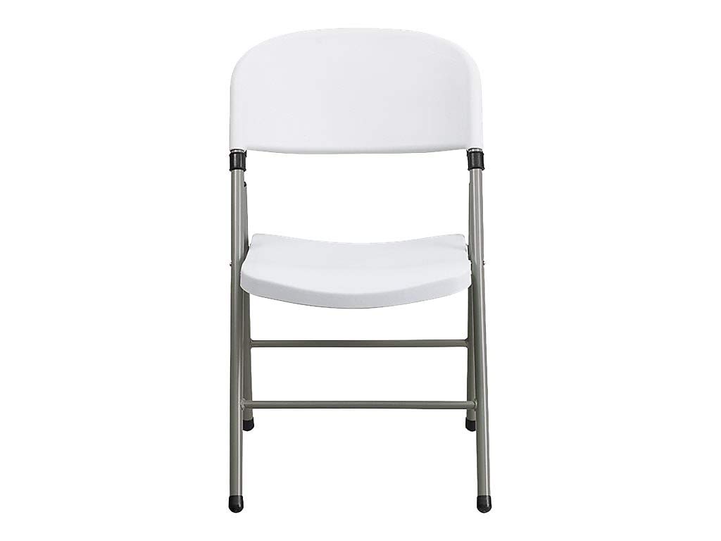 Flash Furniture Hercules Series Plastic Folding Event Chairs with Textured Seats, Lightweight Plastic Folding Chairs, Set of 6, White