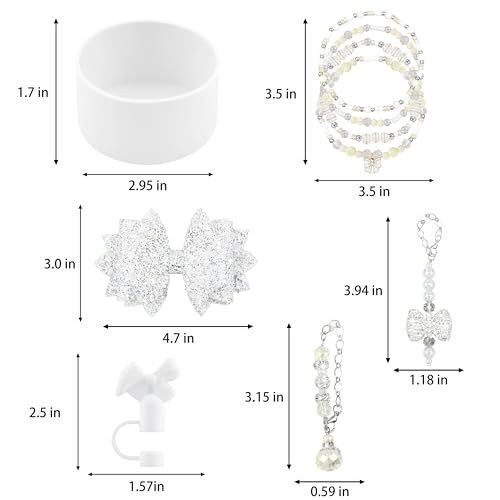 Hpebl 9PCS Accessories for Stanley Cup 30 40oz Tumbler Accessories,White - image 3