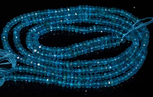Apatite perles facettées de forme pneu taille 3.5mm sur fil de 16 pouces pour loisirs créatifs