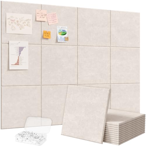 Lifewit Gran tablero de notas de fieltro autoadhesivo, 120 x 90 cm - 12 paquetes, alternativa a la pared de corcho, tablero de visión decorativo, pared de fotos, tablero de anuncios con 50 pines para