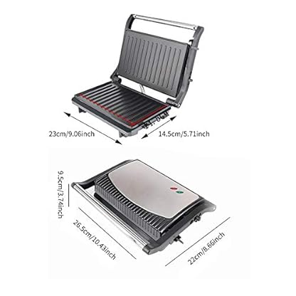 Tischgrill elektrisch | intelligenter Kontaktgrill | Panini & Sandwich Maker | passt Temperatur + Grillzyklus ans… – Bild 6