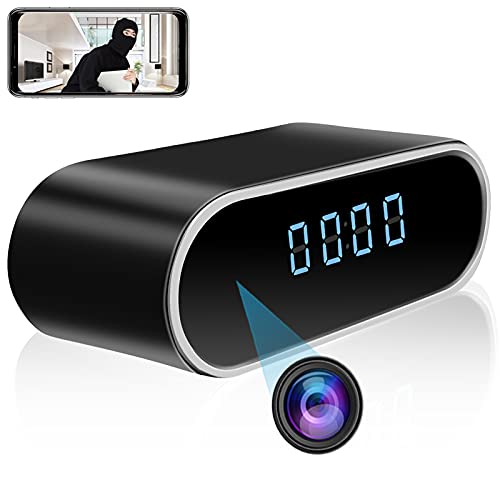 Camera Clock, ZDMYING HD 1080P Smart WiFi Clock Camera Video Recorder Nanny Cam with Night Vision, Motion Detection, Wireless Remote Live Streaming for Home Office Shop Surveillance