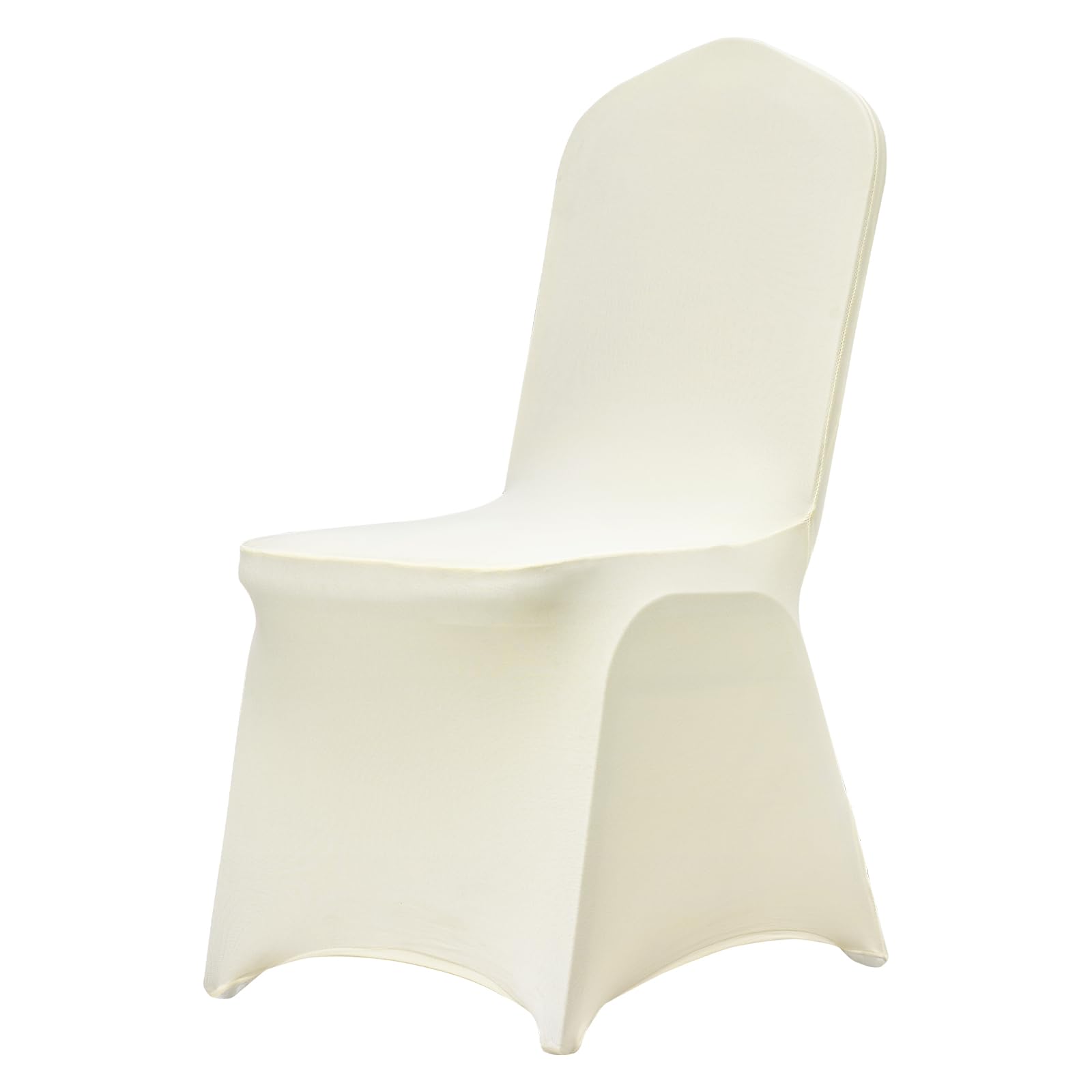 VEVOR Housses de Chaise Pliantes en élasthanne Extensible, 50 pcs, Housses de Protection Universelle, Amovibles et lavables, pour Mariage, Vacances, Banquet, célébration, Salle à Manger, Blanc Ivoire