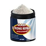 Glaspolier-Reparaturpulver, 80 g, Fensterreinigung, Kratzerentferner, Ceroxidlösung, Autowartung, Restaurierung, Windschutzscheibenpflege, Polieren