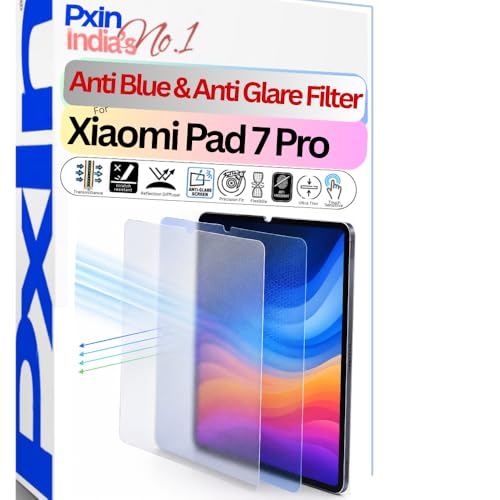 Image of Pxin Tablet Anti Bluelight and Anti Glare Screen Guard compatible with Xiaomi Pad 7 Pro | BLUV Lightblock Tech | Scratch Proof | Prevents bluelight | Eye Protection | No Dry Eyes