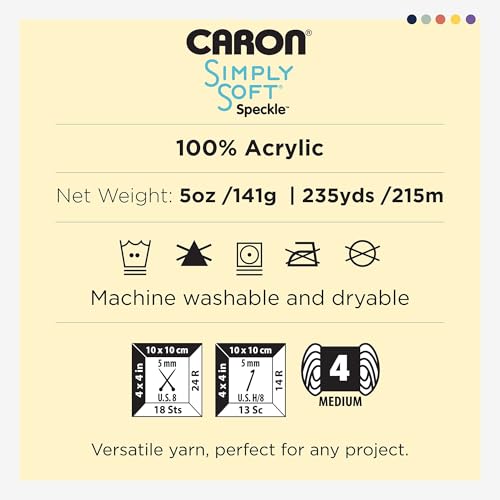 Image of CARON Simply Soft Speckle Yarn, Seashell