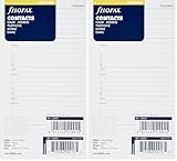 Taille : 95 x 171 mm Filofax Bloc-notes Nom/adresse/email/téléphone fixe/fax/téléphone portable (Import Royaume Uni) (Lot de 2)