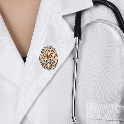 Image of RN Pins Coffee and Stethoscope Enamel Pin Medical Backpack Lapel Brooch Badge for Doctor Nurse Funny Jewelry Gifts