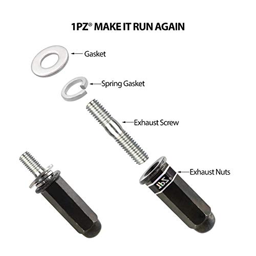 1Pz Ebg-001 Exhaust Bolt And Gasket For Gy6 50 Cc 70Cc 90 Cc 110Cc 125 Cc 150Cc Scooters Atvs Go Karts Moped Quad 4 Wheeler Dune Buggy Sandrail Taotao Sunl Coolster Jonway Roketa #TOP2