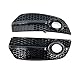 grill samochodowy Lewa po prawej stronie mgły mgły mgły dolna kratka zderzaka kompatybilna z audi Q5 (8R) MK1 2008-2012 Zewnętrzne grille Części samochodowe (Color : Black)