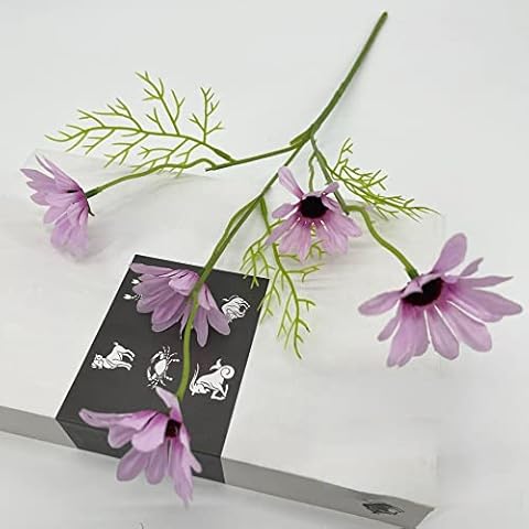 NARBOR Daisies, Imitation Flowers, Dutch Chrysanthemums, Household Flower Arrangements, Chamomile, Photographic Decoration, Artificial Flowers Purple Cover