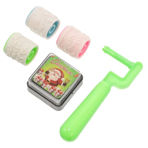 GALPADA Navideños para Kit Creativo de Manualidades DIY con Rodillo y Tinta Regalo para Fiestas Juguetes Escolares Versátiles Color Aleatorio