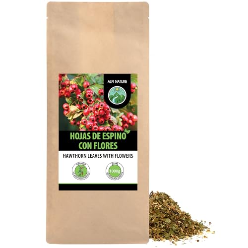 Alpi Nature Espino Blanco Infusión 1kg, Hojas y Flores de Espino Blanco Secas y Cortadas