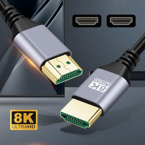 Cable HDMI 2.1 8K 60Hz chenyang ángulo recto 90 grados 48Gbps 4K 120Hz flex 0.5M 2