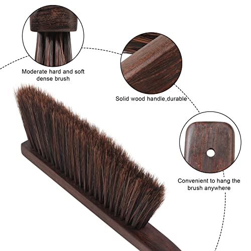 Dustpan And Brush Set-Handheld Angled Dust Pan And Hand Broom Set,Whisk Broom Wood Mini Broom Dust Pans Set Heavy Duty Metal Small Dustpan And Brush Set Home For Sofa/Pet/Car/Desk/Keyboard/ Household #TOP4