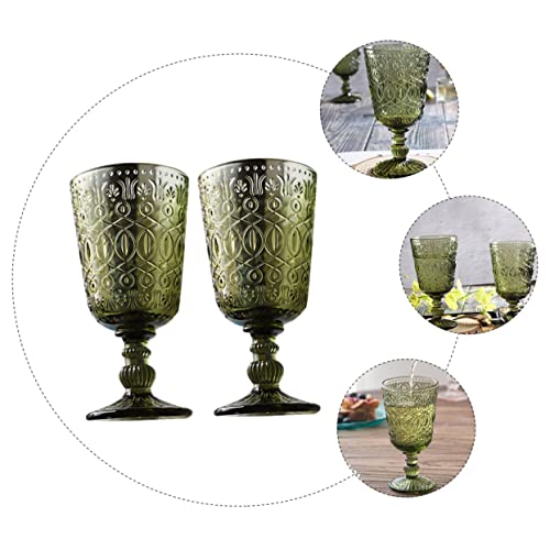 Gobelets à vin de table rétro Zerodeko en verre ciselé haut de gamme - 5