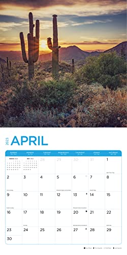 2023 American Landscapes Monthly Wall Calendar By Bright Day, Made In The Usa, 12 X 12 Inch, Beautiful Scenic Outdoor Nature Usa Photography #TOP3