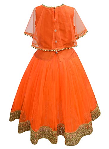 Image of A.T.U.N. (ALL THINGS UBER NICE) Girl's Ghagra Synthetic Readymade Lehenga Choli
