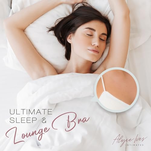 Alyce Intimates Pack of 5 Seamless Ribbed Sleep Bras for Women- Wireless, Padded Lounge Bra/Soft Sleeping Bralettes2